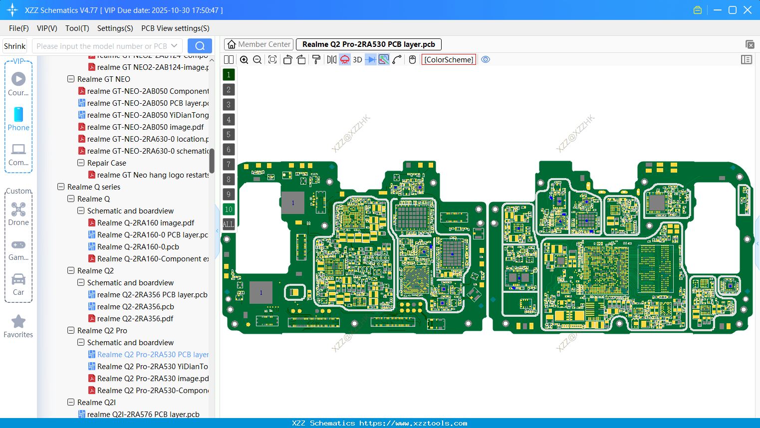 Realme Q2 Pro-2RA530 PCB Layer